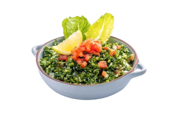 Yabrak (gevulde druivenbladeren) + tabouleh + komkommer met yoghurt salade - Afbeelding 3