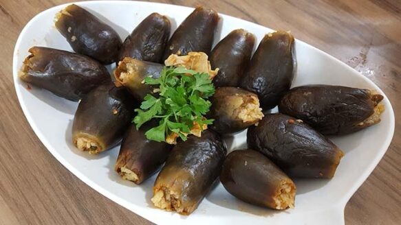 Gevulde aubergine