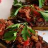 Syrische Mazzalet van aubergine